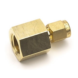 1/8inch x 1/4inch brass tubing connector, MPN:0100-0118