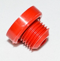 G1/4in Fill Plug, Slotted, Plastic, Red, MPN:0100-2451