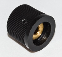 KNOB 22,5 DIA GRUB SCREW BLACK, MPN:2510032300