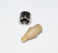 Ferrules, beige + metal, OD 1/32 in, MPN:5022-2169