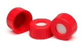 Screw caps, red,  100/PK, MPN:5182-0722