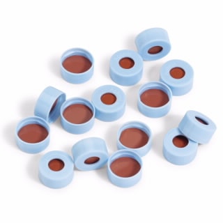 Snap cap, blue,red rubber/PTFE  100/PK, MPN:5182-3458