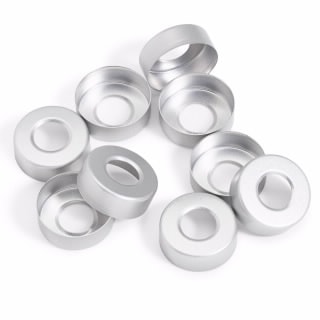 20mm silver alum crimp cap,100pk, MPN:9301-0721