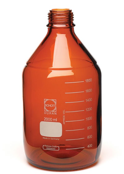 Solvent bottle, amber, 2L, MPN:9301-6341