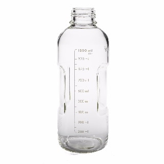 Solvent bottle clear, 1000ml with cap, MPN:9301-6528