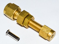 Bulkhead Connector for Work Coil(brass), MPN:G1833-66058