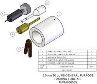 Packing Tool Kit, 5.0 mm, 90uL, MPN:MPRA000505