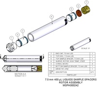 Rotor Assembly, 7.5 mm, 450uL, Liquids, MPN:MSPA000242