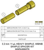 Sample Spacer Kit 3.2mm 11uL Heavy Sampl, MPN:MSPA000270