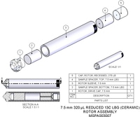 Rotor Assembly, 7.5mm, 320uL Reduced 13C, MPN:MSPA003007