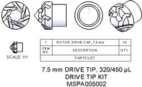 Drive Tip Kit, 7.5 mm, 450uL, MPN:MSPA005002