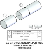 Sample Spacer Kit, 6.0 mm, 240uL, MPN:MSPA005049