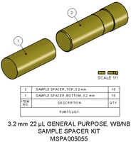 Sample Spacer Kit, 3.2mm, 22uL, MPN:MSPA005055