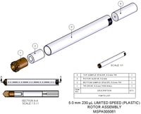 Rotor Assembly 5.0 mm 230uL High Capacty, MPN:MSPA005061