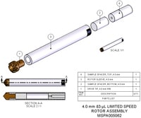 Rotor Assembly 4.0 mm 83uL High Capacity, MPN:MSPA005062