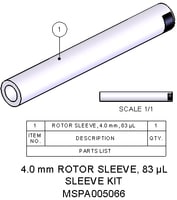 Rotor Sleeve, 4.0 mm, 83uL High Capacity, MPN:MSPA005066