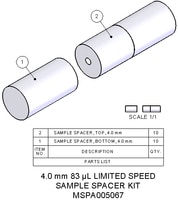 Sample Spacer Kit 4.0 mm 83uL High Cpcty, MPN:MSPA005067