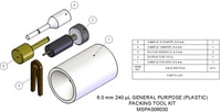 Packing Tool Kit, 6.0 mm, 240uL, MPN:MSPA006030