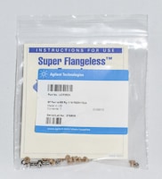 PEEK super flangeless ferrule set 1/16in, MPN:UCP250X